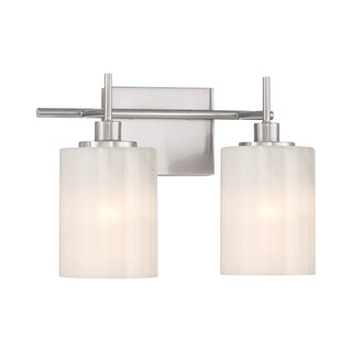 2-Light Bathroom Vanity Light in Brushed Nickel