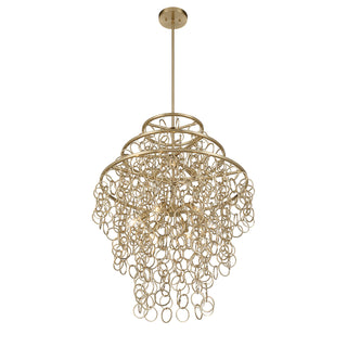 Setentas 9-Light Pendant in Noble Brass by Breegan Jane