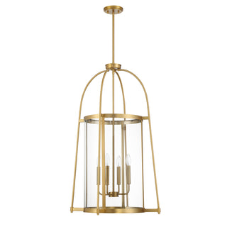 Rosedale 4-Light Pendant in Warm Brass