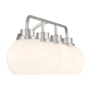4-Light Bathroom Vanity Light in Brushed Nickel