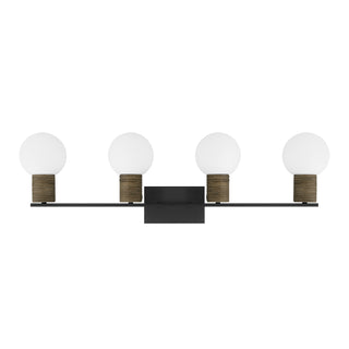 Jarrell 4-Light Bathroom Vanity Light in Matte Black