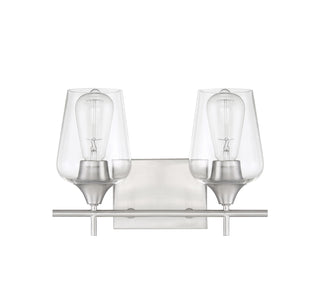 Octave 2-Light Bathroom Vanity Light in Satin Nickel