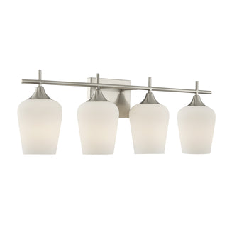 Octave 4-Light Bathroom Vanity Light in Satin Nickel