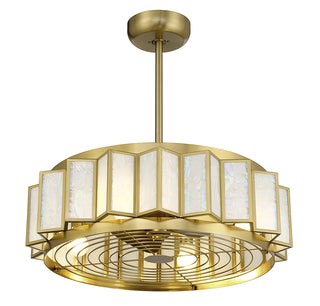 Gideon 4-Light LED Fan D'Lier in Warm Brass