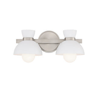 2-Light Bathroom Vanity Light in Brushed Nickel