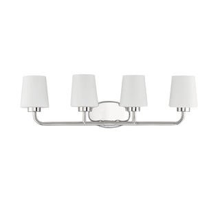 Capra 4-Light Bathroom Vanity Light in Polished Nickel