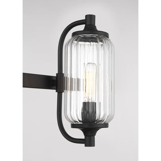 Holton 3-Light Bathroom Vanity Light in Matte Black