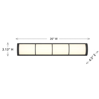 Harper LED Bathroom Vanity Light in Matte Black
