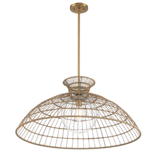 Lanai 1-Light Pendant in Warm Brass