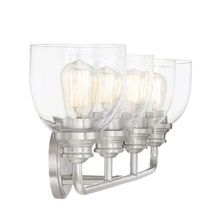 Vale 4-Light Bathroom Vanity Light in Satin Nickel