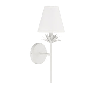 1-Light Wall Sconce in White