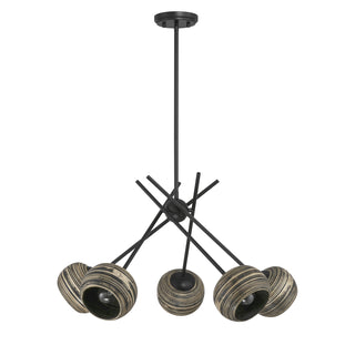 Jasper 5-Light Chandelier in Matte Black