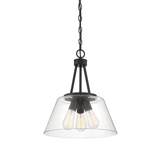 Calhoun 3-Light Pendant in Matte Black