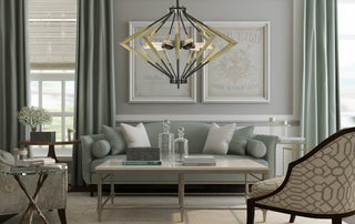 Malounta 60W X 9 Metal Chandelier  (Edison Bulbs Not Included)