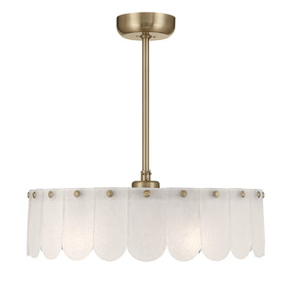Ashton 5-Light Fan D'Lier in Noble Brass