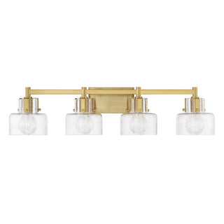 Dover 4-Light Bathroom Vanity Light in Warm Brass