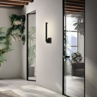 Lana 18 Inch Outdoor Wall Sconce in Sand Black Finish