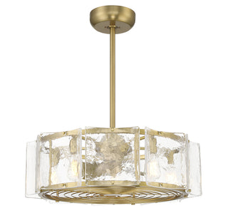 Genry 5-Light LED Fan D'Lier in Warm Brass