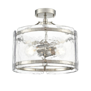 Bennetti 14.5" Wide 2-Light Semi Flush - Polished Nickel