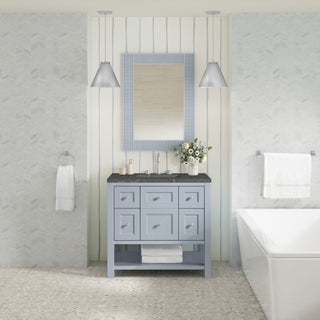 36 Inch Breckenridge Freestanding Vanity in Serenity Blue / Parisien Bleu Top