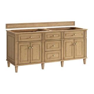 72 Inch Lorelai Freestanding Vanity in Light Natural Oak / Eternal Marfil Top