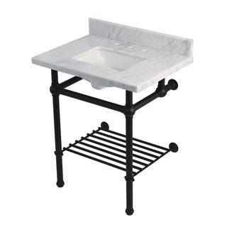 Templeton 30 Inch Console Sink in Carrara Marble