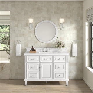 48 Inch Lorelai Freestanding Vanity in Bright White / White Zeus Top