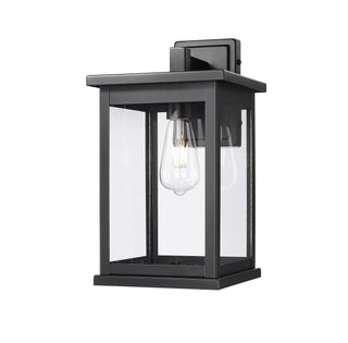 Bowton II 1-Light Outdoor Wall Sconce Powder Coated Black