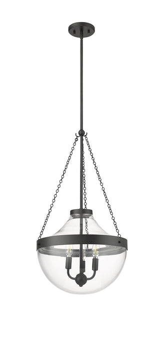 Clarra 3-Light Pendant light Matte Black