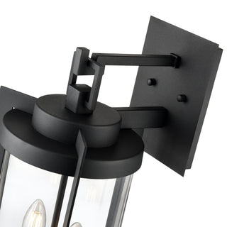 Ellway 2-Light Outdoor Wall Sconce Textured Black