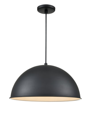 R Series 1-Light Cord Hung Wide Deep Bowl Satin Black