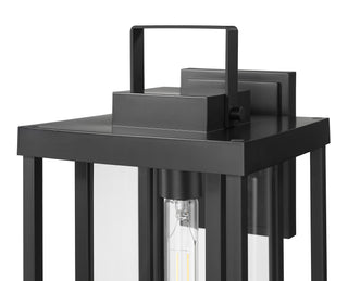 McDonough 18" High 1-Light Outdoor Wall Lantern - Powder Coated Black