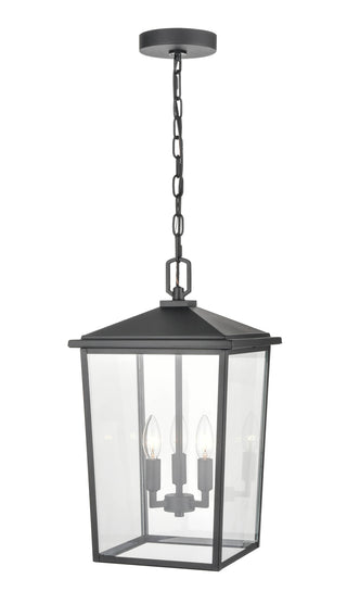 Fetterton 3-Light Outdoor Hanging Lantern Powder Coated Black