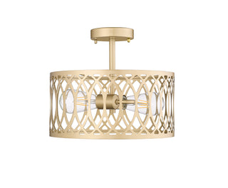 Arelyn 1-Light Semi-Flush Ceiling Mount Painted Modern Gold