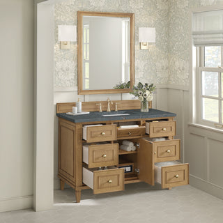 48 Inch Lorelai Freestanding Vanity in Light Natural Oak / Parisien Bleu Top