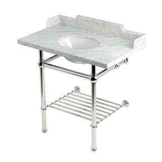 Pemberton 36 Inch Console Sink in Carrara Marble