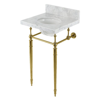 Edwardian 19 Inch Console Sink in Carrara Marble