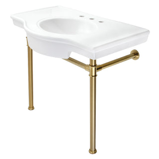 Templeton 37.38 Inch Console Sink in White