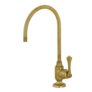 Vintage Water Filtration Faucet in Brushed Brass