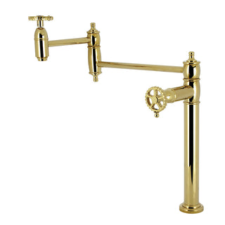 Fuller Pot Filler Faucet in Polished Brass