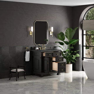 36 Inch Brookfield Freestanding Vanity in Black Onyx / Parisien Bleu Top