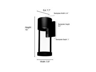 Trefor LED Outdoor Wall Sconce Powder Coated Black