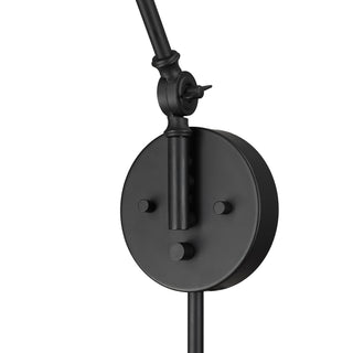 Edward 1-Light Swing Arm Sconce Light Matte Black