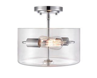 Verlana 2-Light Semi-Flush Ceiling Mount Chrome