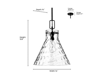 Barlon 1-Light Pendant light Polished Nickel