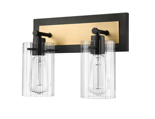 Gasol 2-Light Vanity Matte Black / Vintage Brass