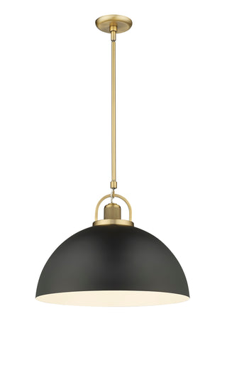 Artistan 1-Light Pendant Light Vintage Brass/Matte Black