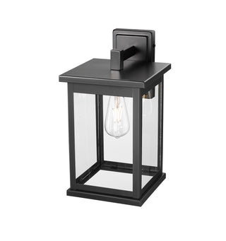 Bowton II 1-Light Outdoor Wall Sconce Powder Coated Black