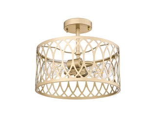 Arelyn 1-Light Semi-Flush Ceiling Mount Painted Modern Gold