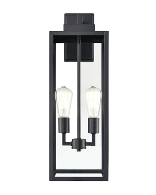 2-Light Outdoor Wall Sconce - Powder Coated Black